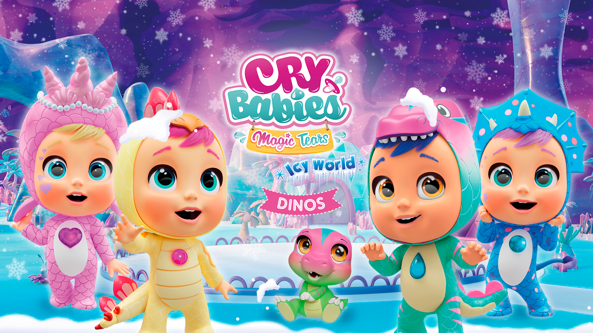 Cry Babies Magic Tears Icy World Dinos + Frozen Frutti - Kitoons